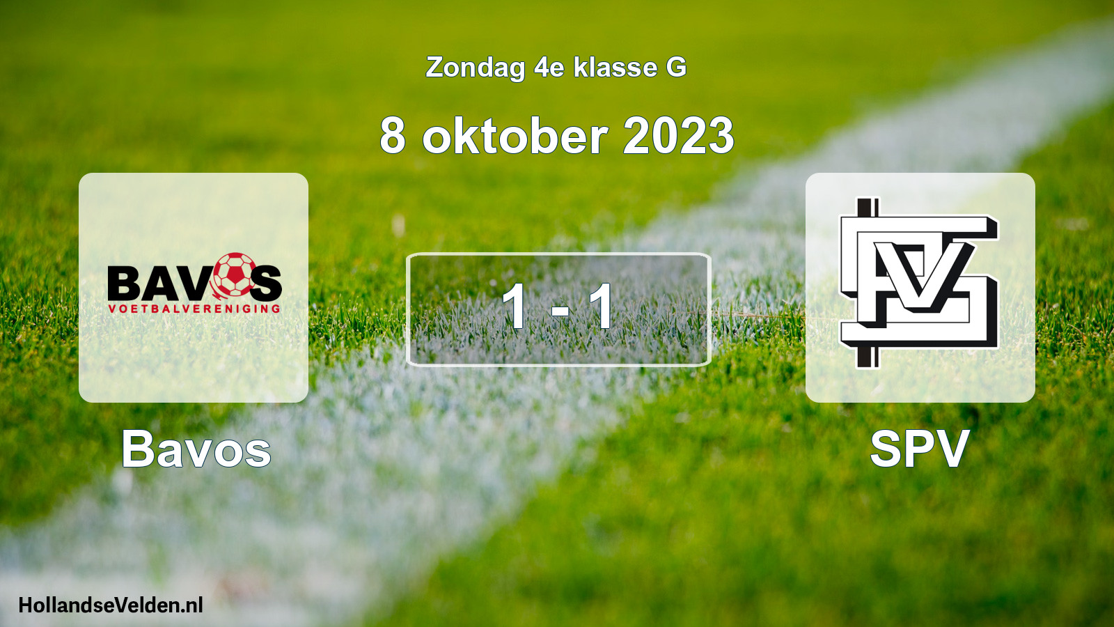 Total number of matches played: Bavos - SPV 1 - 1 (8 October 2023)
