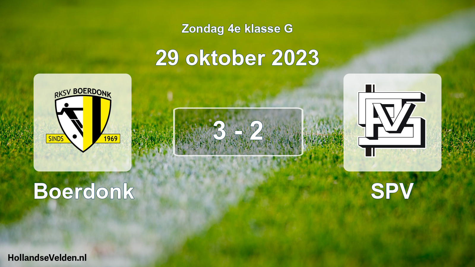 Total number of matches played: Boerdonk - SPV 3 - 2 (29 October 2023)