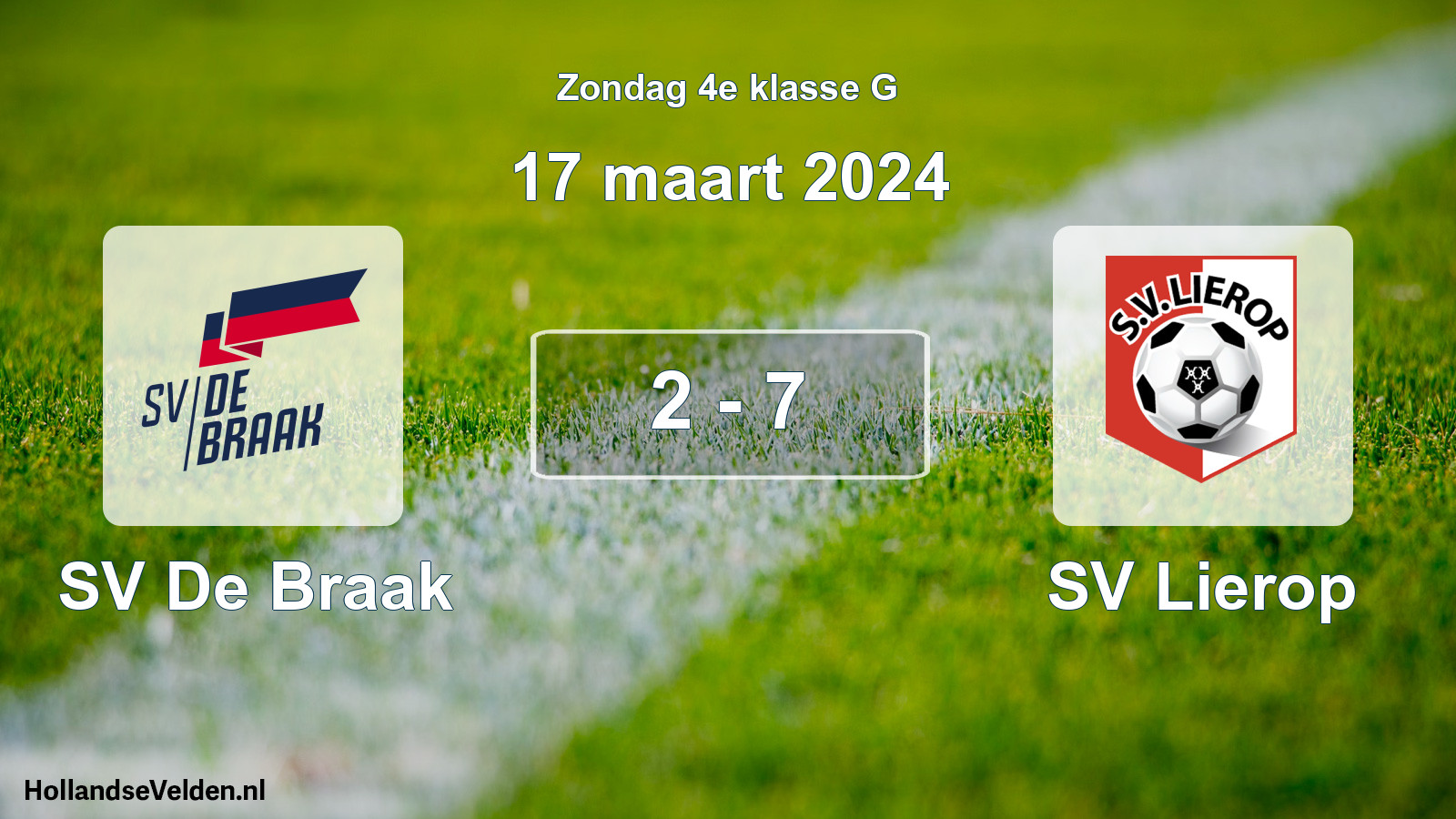 Total number of matches played: SV De Braak - SV Lierop 2 - 7 (17 March 2024)