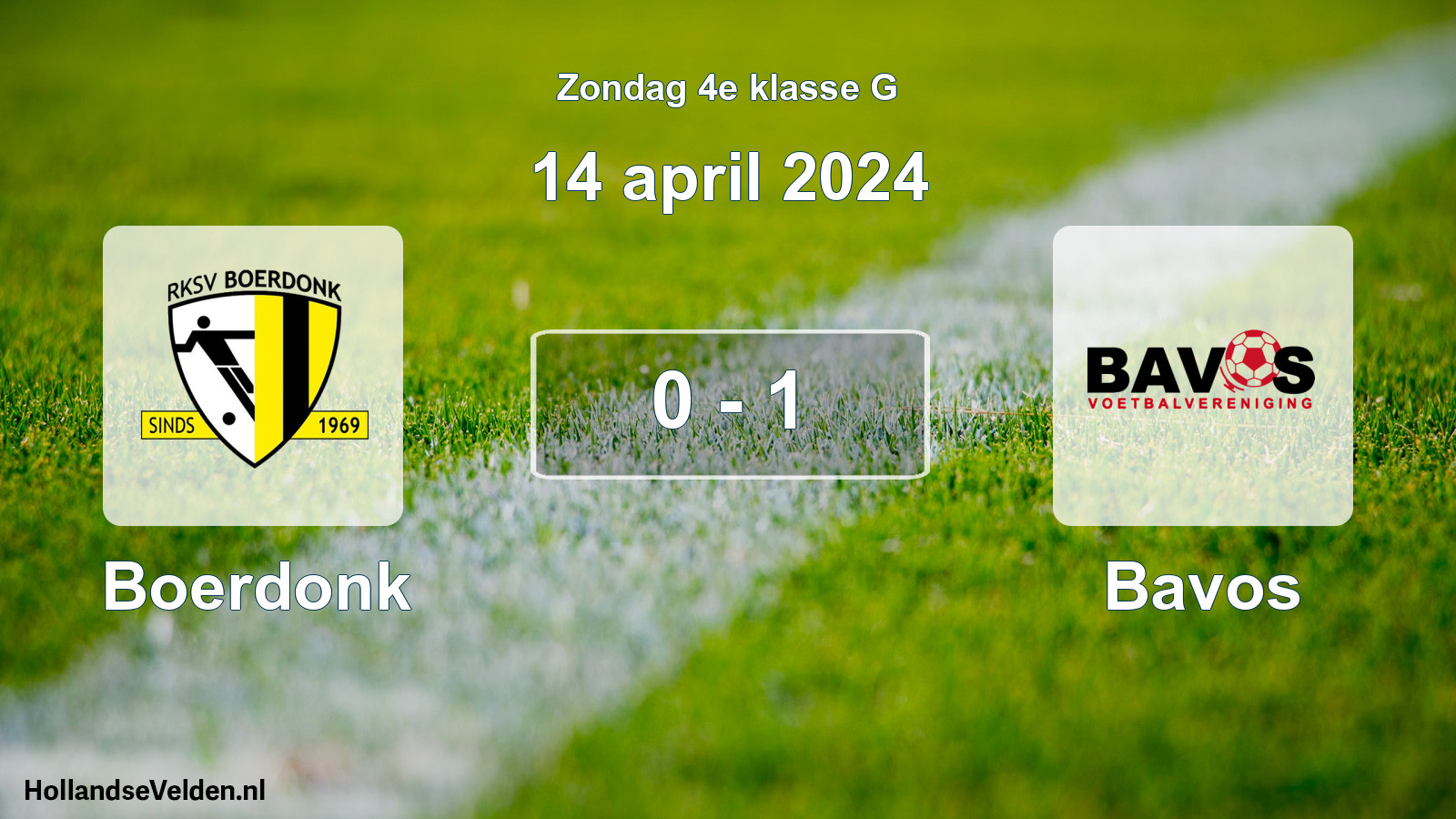 Total number of matches played: Boerdonk - Bavos 0 - 1 (14 April 2024)