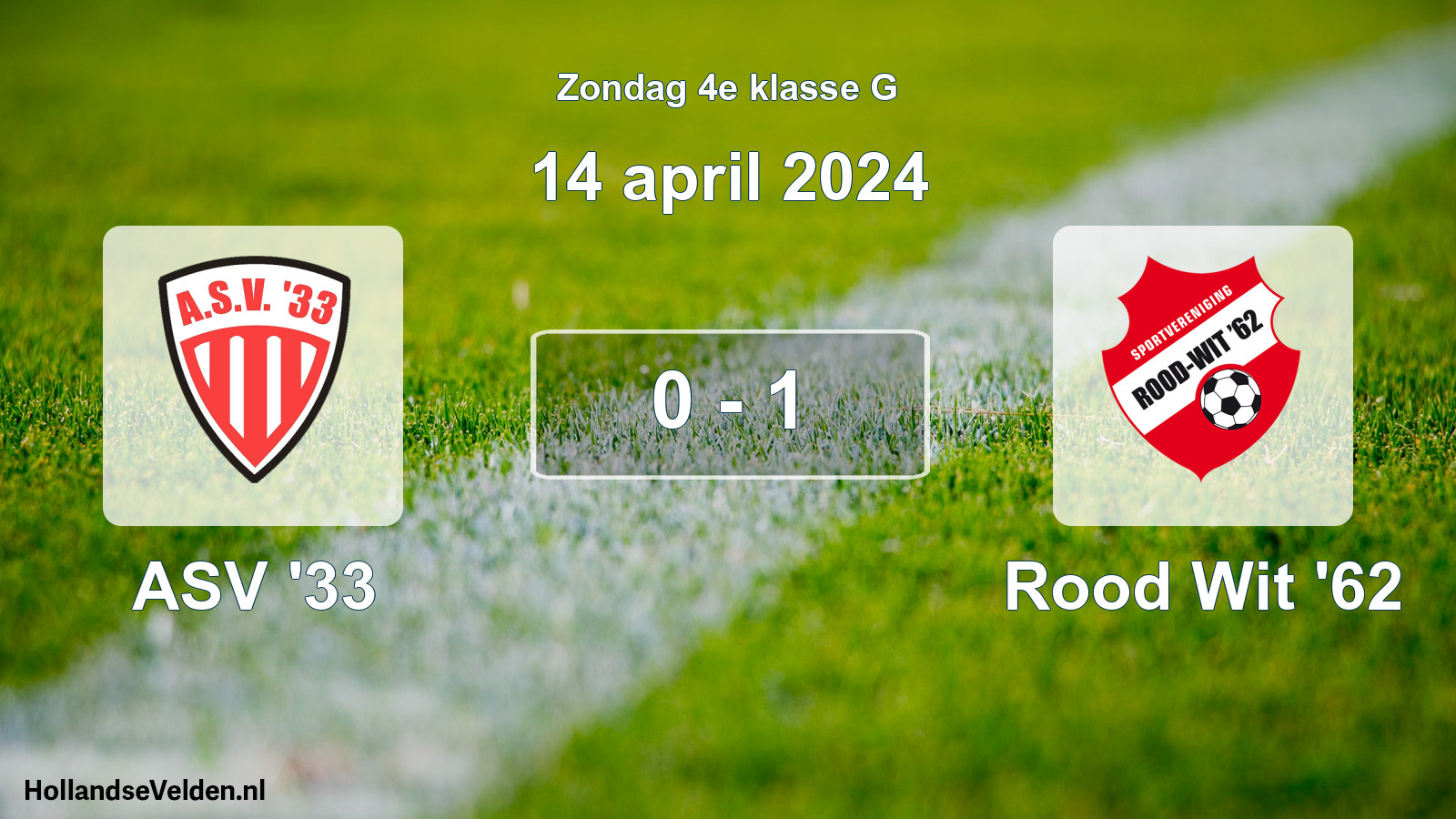 Total number of matches played: ASV '33 - Rood Wit '62 0 - 1 (14 April 2024)