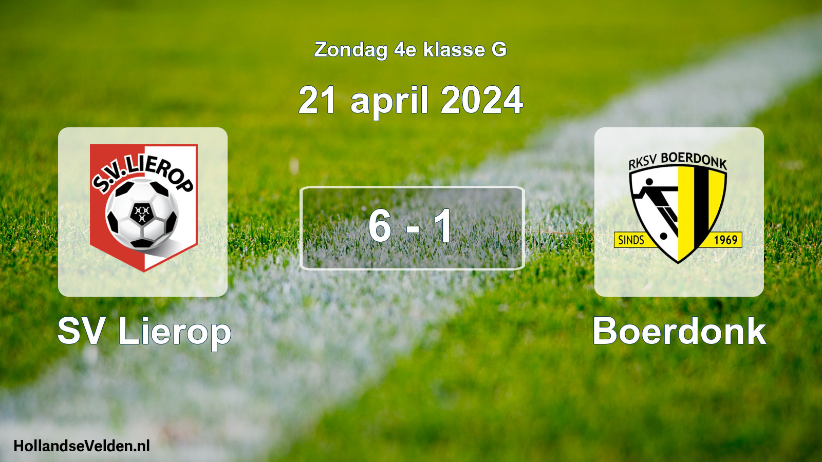 Total number of matches played: SV Lierop - Boerdonk 6 - 1 (21 April 2024)