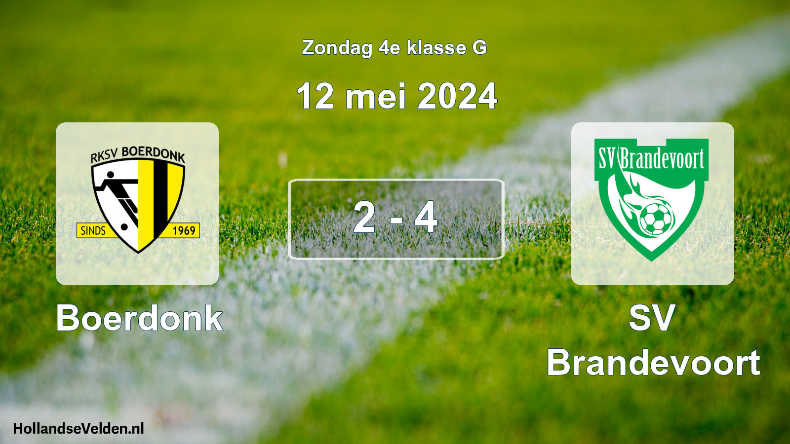 Total number of matches played: Boerdonk - SV Brandevoort 2 - 4 (12 May 2024)