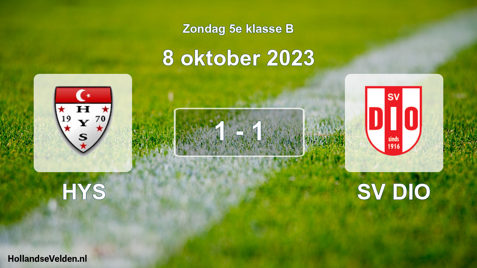 Total number of matches played: HYS - SV DIO 1 - 1 (8 October 2023)