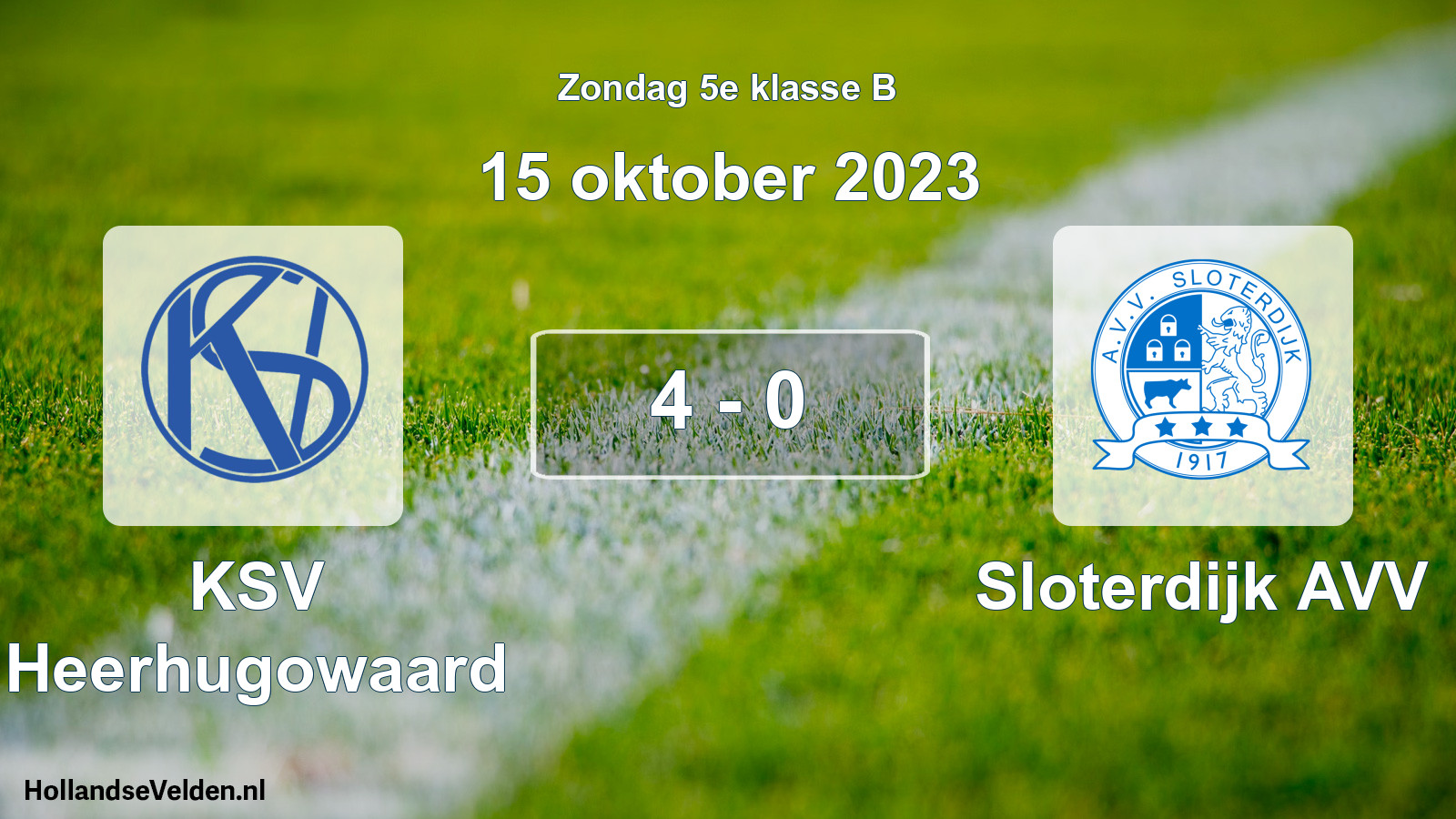 Total number of matches played: KSV Heerhugowaard - Sloterdijk AVV 4 - 0 (15 October 2023)