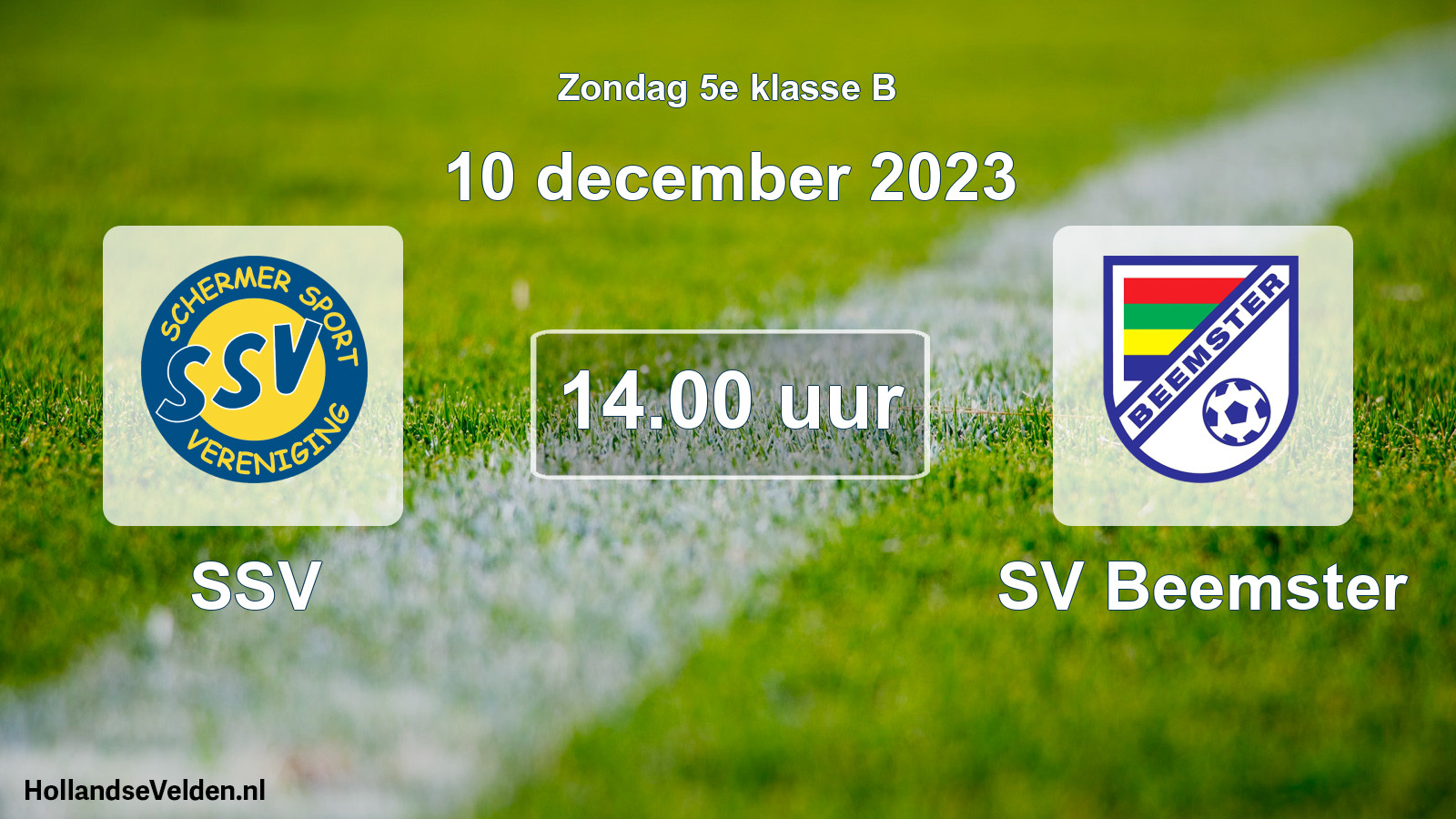 Scheduled Match: SSV - SV Beemster (10 December 2023)