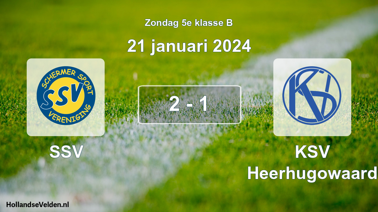 Total number of matches played: SSV - KSV Heerhugowaard 2 - 1 (21 January 2024)
