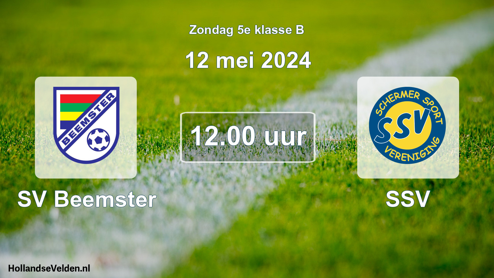 Scheduled Match: SV Beemster - SSV (12 May 2024)