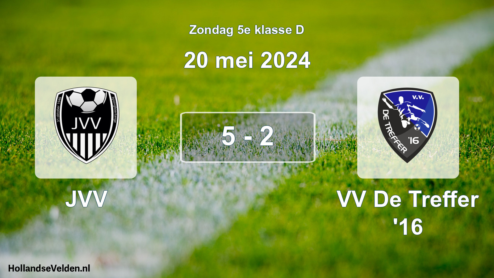 Total number of matches played: JVV - VV De Treffer '16 5 - 2 (20 May 2024)