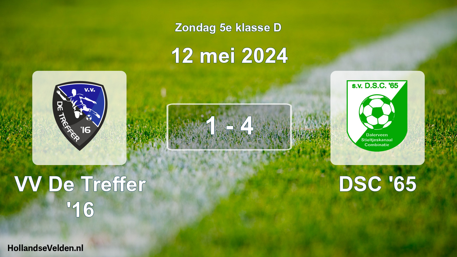 Total number of matches played: VV De Treffer '16 - DSC '65 1 - 4 (12 May 2024)