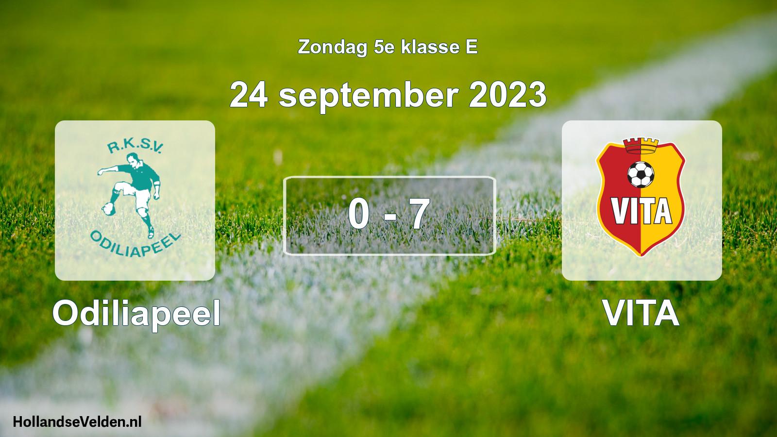Total number of matches played: Odiliapeel - VITA 0 - 7 (24 September 2023)