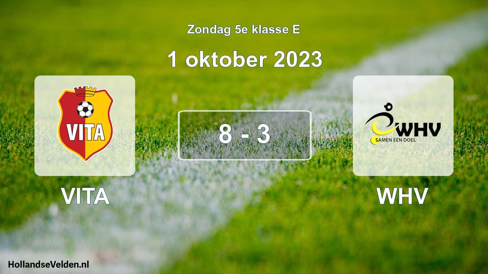 Total number of matches played: VITA - WHV 8 - 3 (1 October 2023)