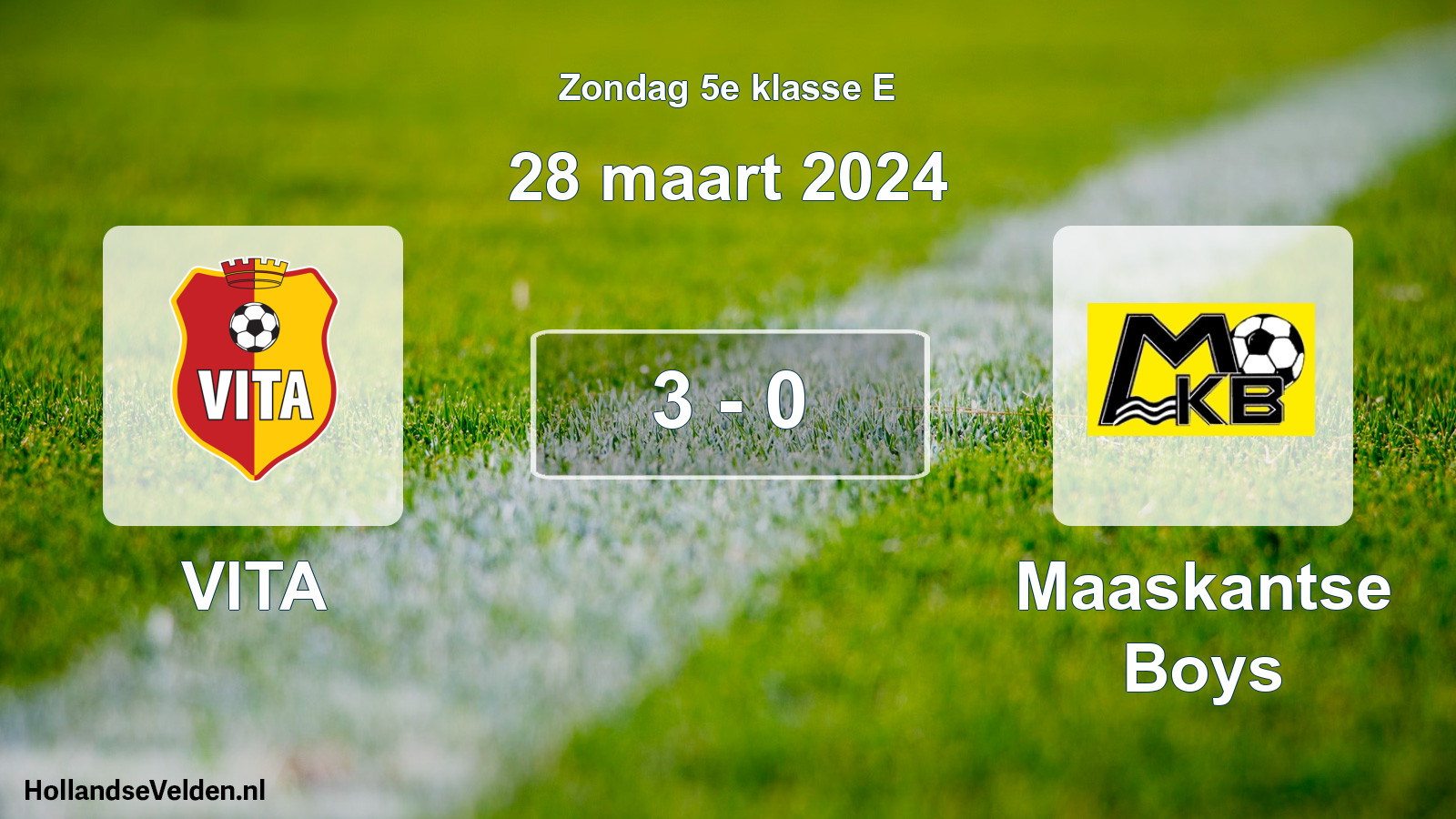 Total number of matches played: VITA - Maaskantse Boys 3 - 0 (28 March 2024)