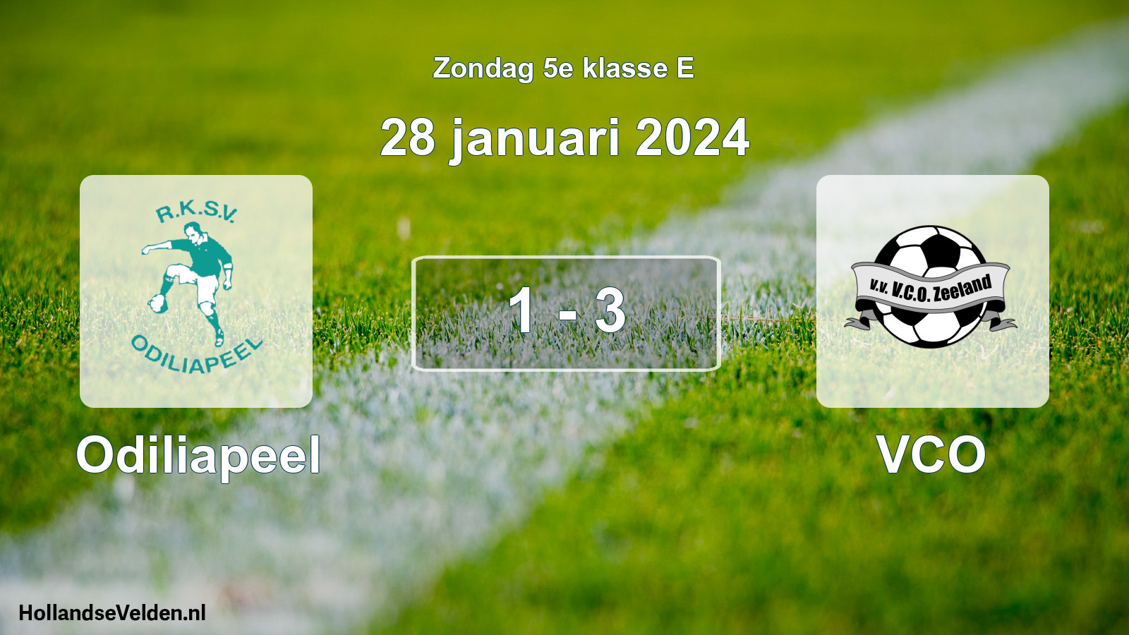 Total number of matches played: Odiliapeel - VCO 1 - 3 (28 January 2024)