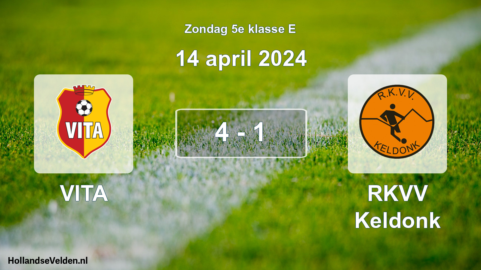Total number of matches played: VITA - RKVV Keldonk 4 - 1 (14 April 2024)