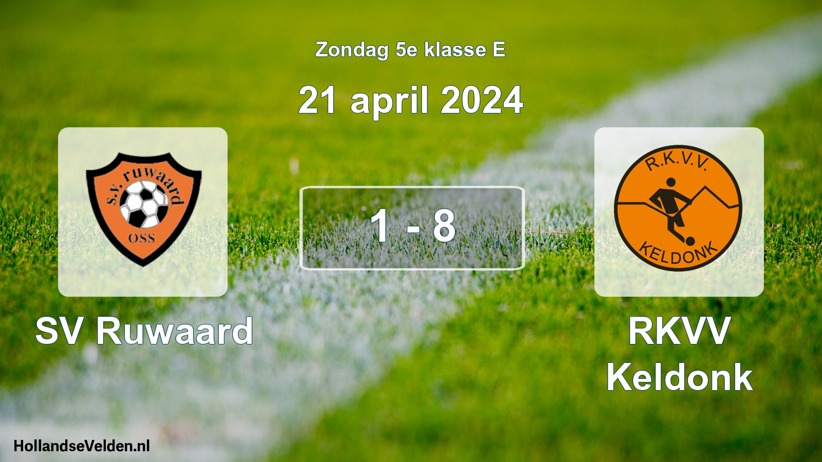 Total number of matches played: SV Ruwaard - RKVV Keldonk 1 - 8 (21 April 2024)