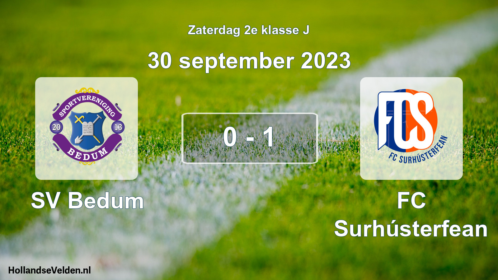 Total number of matches played: SV Bedum - FC Surhústerfean 0 - 1 (30 September 2023)