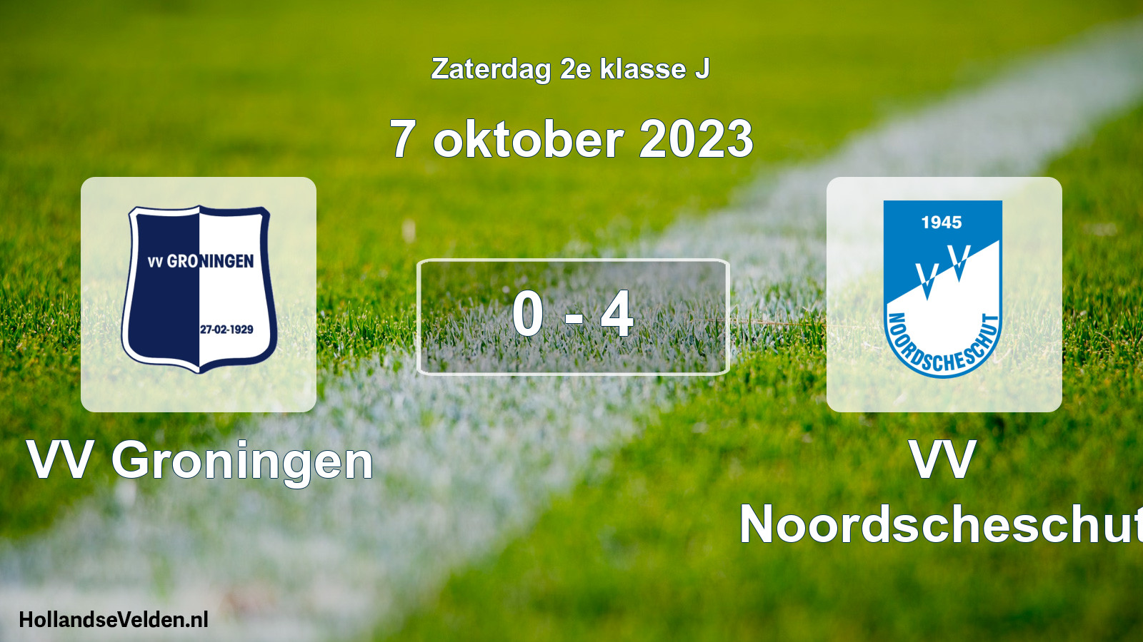 Total number of matches played: VV Groningen - VV Noordscheschut 0 - 4 (7 October 2023)