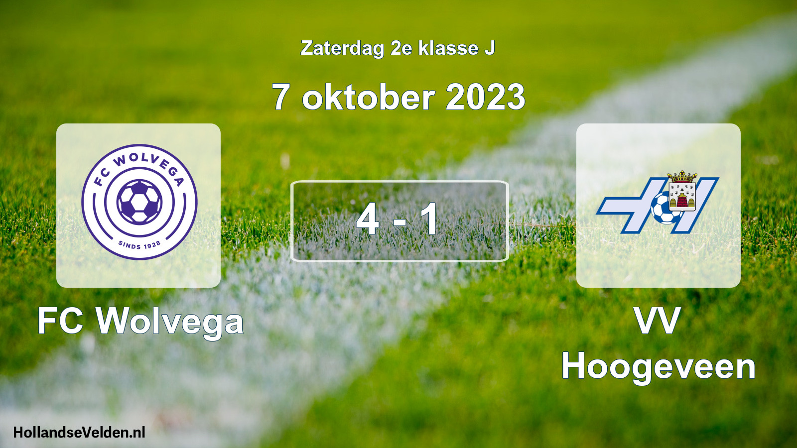 Total number of matches played: FC Wolvega - VV Hoogeveen 4 - 1 (7 October 2023)