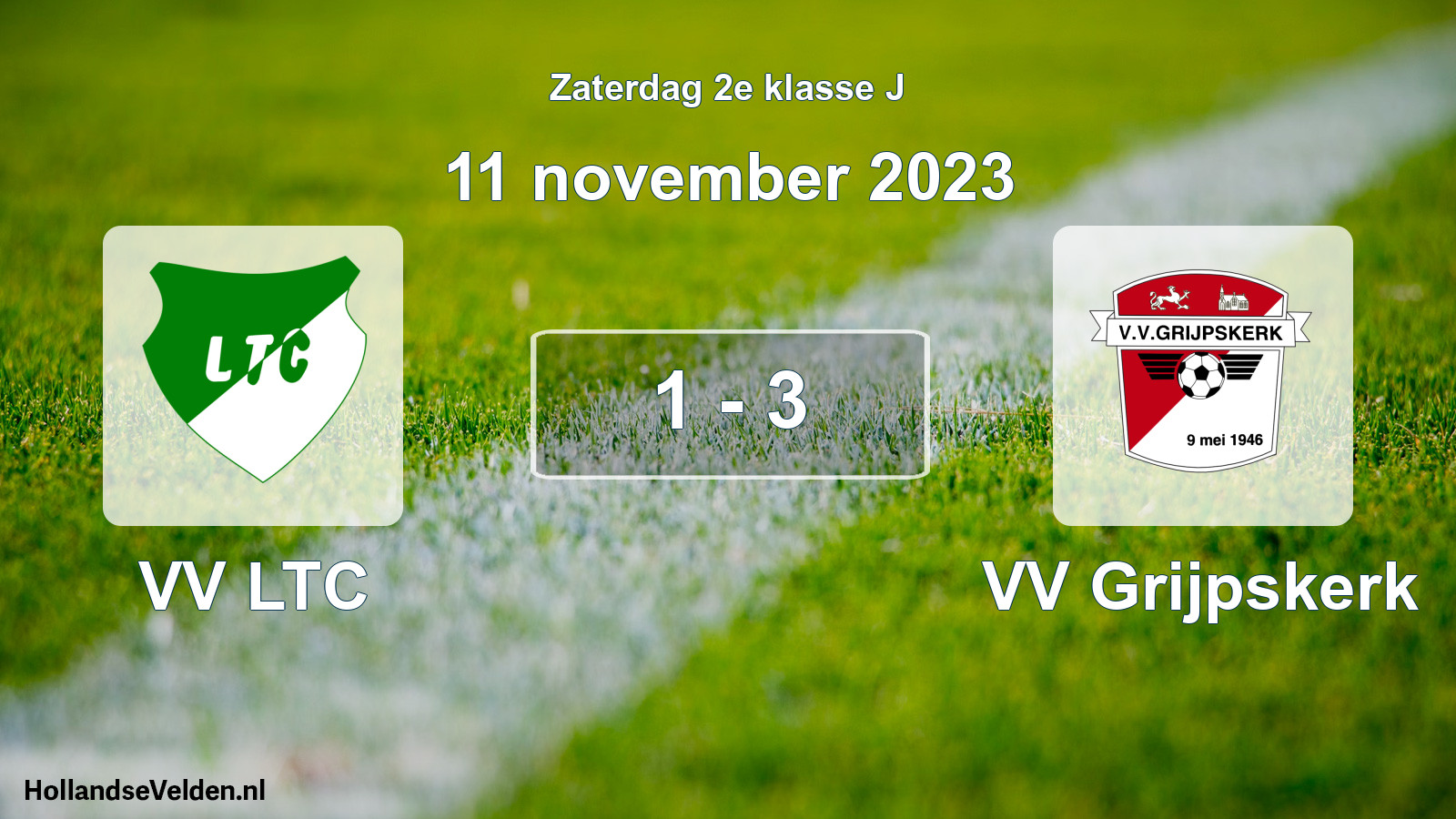 Total number of matches played: VV LTC - VV Grijpskerk 1 - 3 (11 November 2023)
