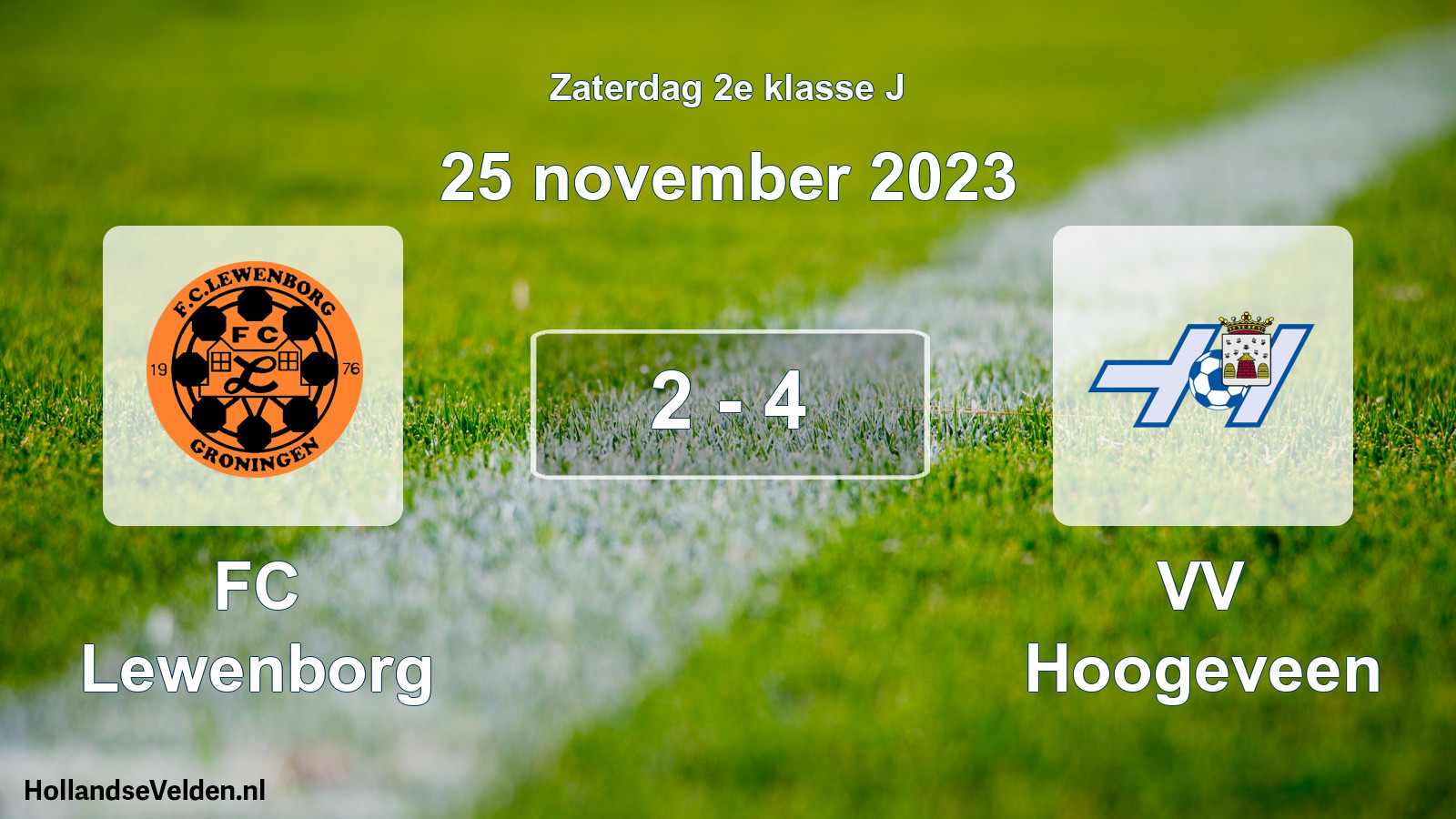 Total number of matches played: FC Lewenborg - VV Hoogeveen 2 - 4 (25 November 2023)