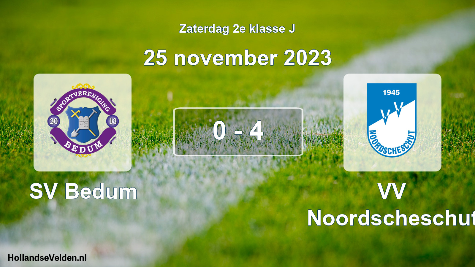 Total number of matches played: SV Bedum - VV Noordscheschut 0 - 4 (25 November 2023)