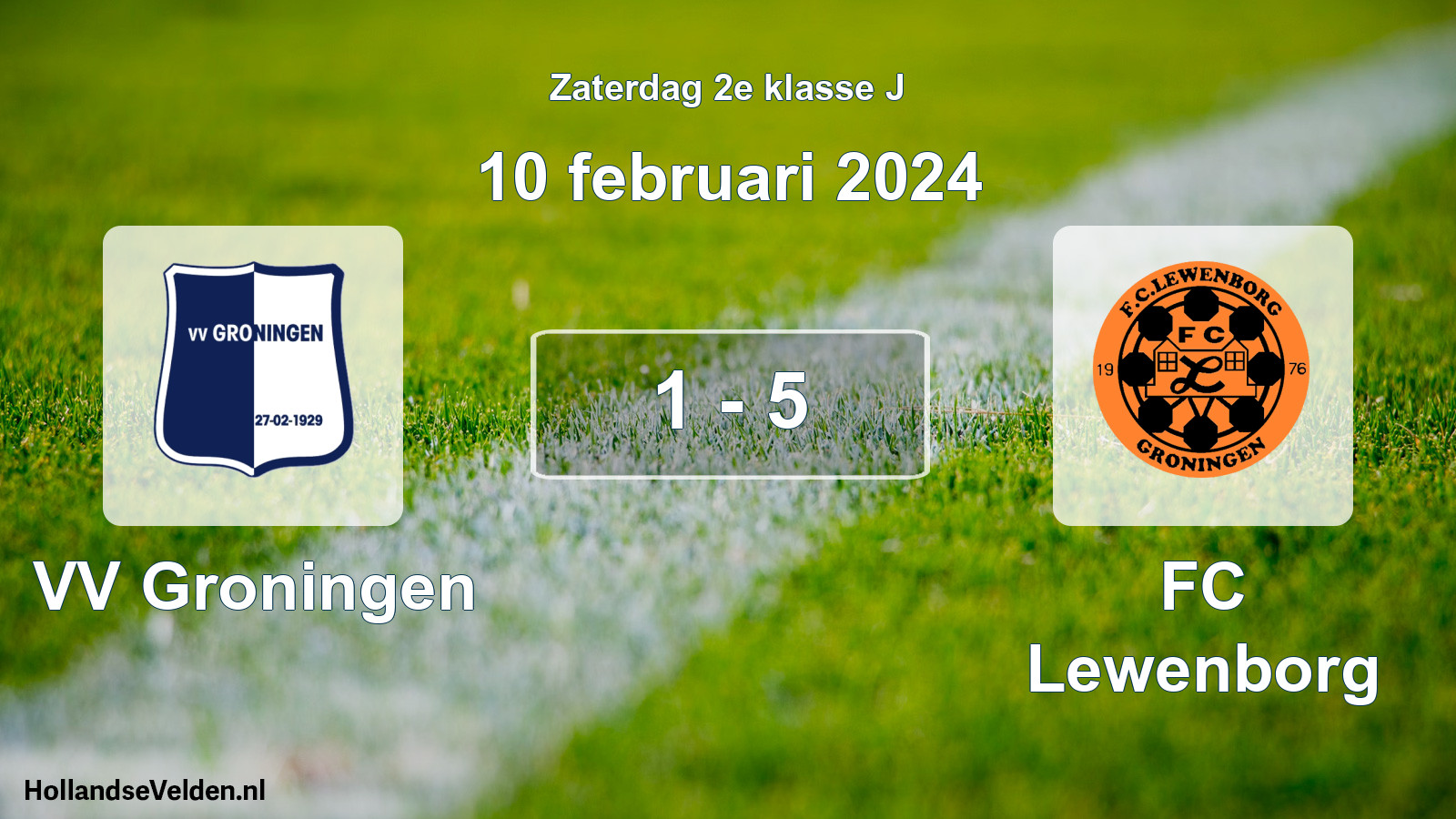 Total number of matches played: VV Groningen - FC Lewenborg 1 - 5 (10 February 2024)