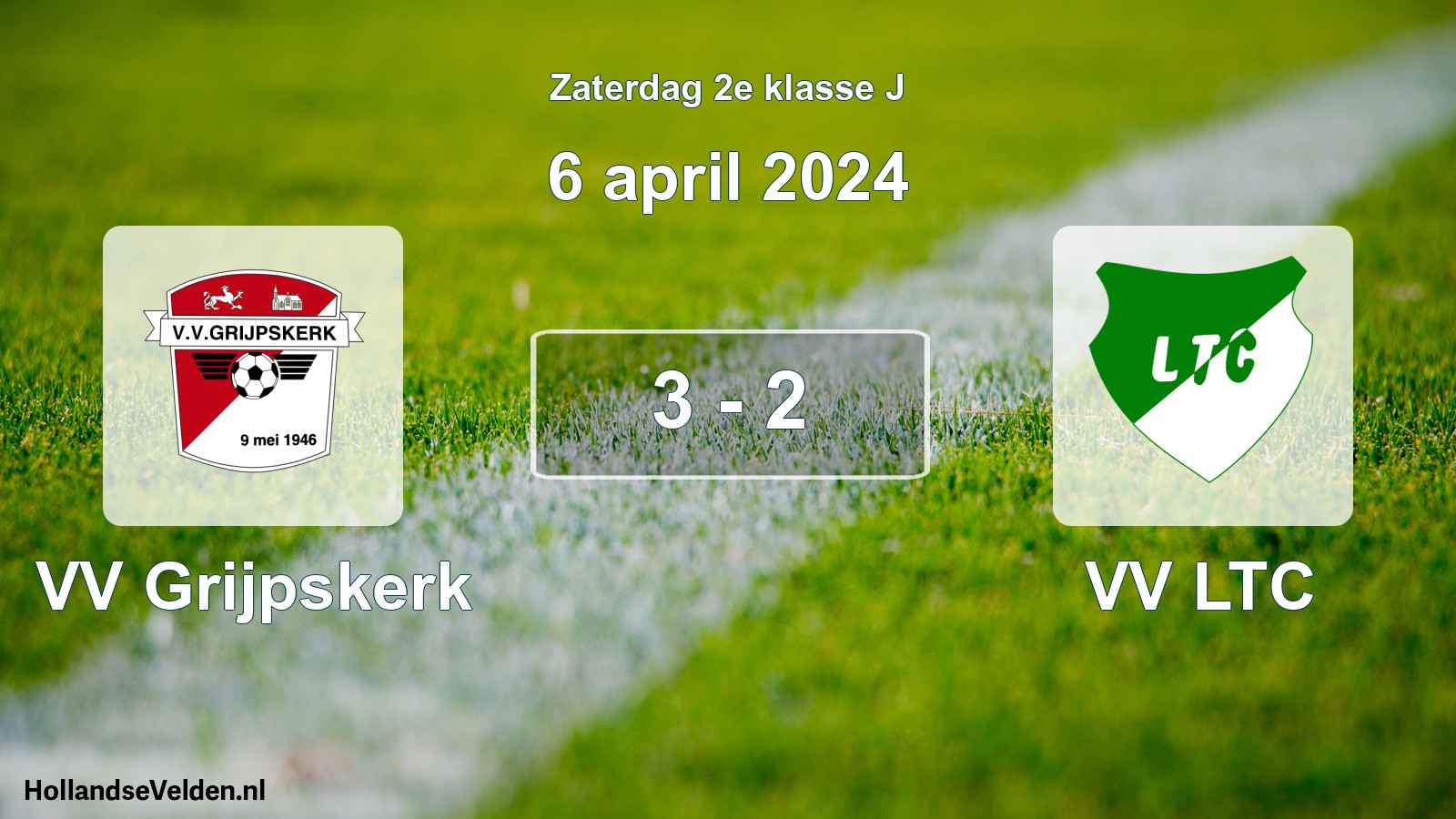 Total number of matches played: VV Grijpskerk - VV LTC 3 - 2 (6 April 2024)