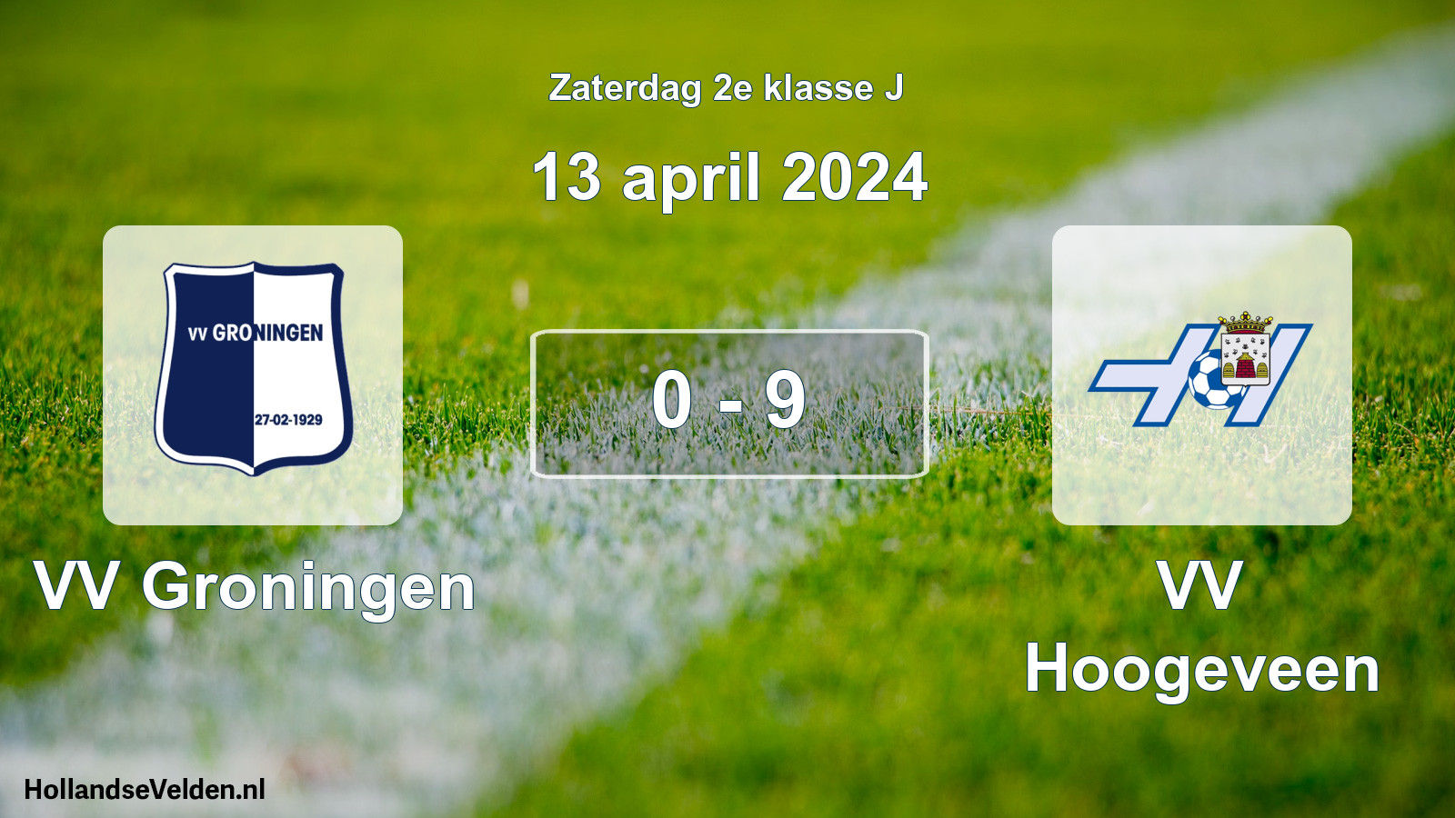 Total number of matches played: VV Groningen - VV Hoogeveen 0 - 9 (13 April 2024)