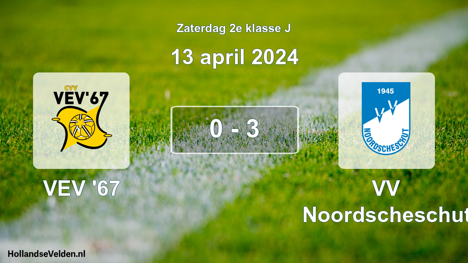 Total number of matches played: VEV '67 - VV Noordscheschut 0 - 3 (13 April 2024)