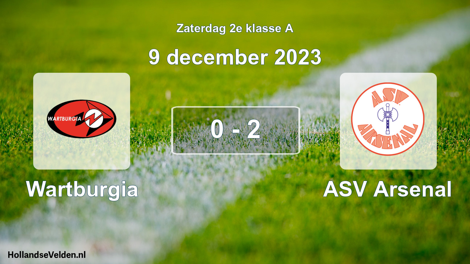 Total number of matches played: Wartburgia - ASV Arsenal 0 - 2 (9 December 2023)