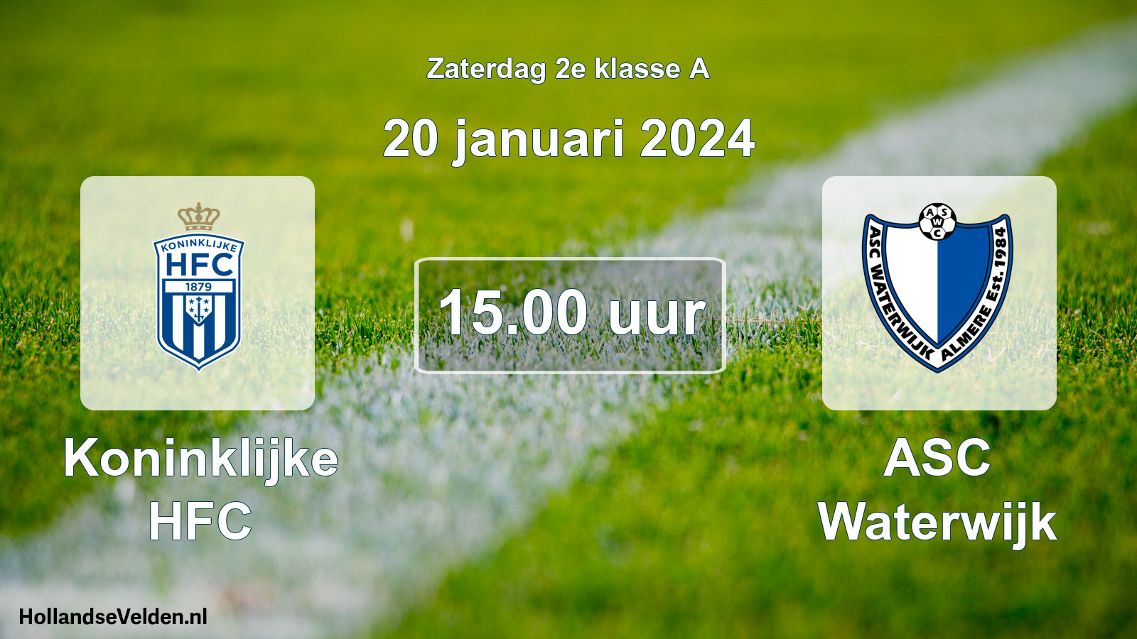 Scheduled Match: Koninklijke HFC - ASC Waterwijk (20 January 2024)