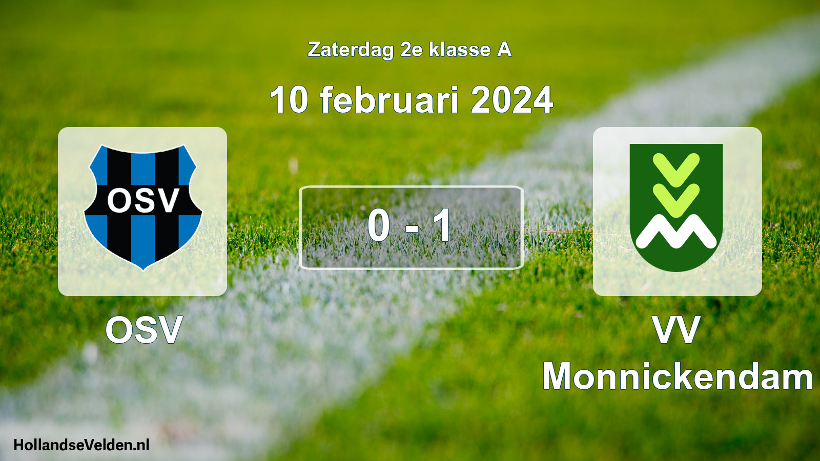 Total number of matches played: OSV - VV Monnickendam 0 - 1 (10 February 2024)