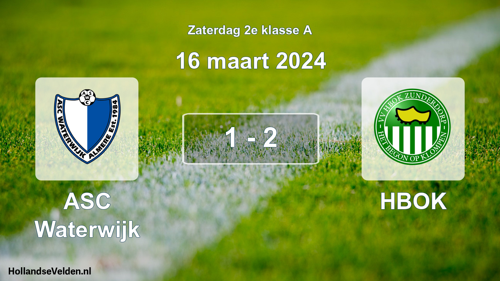 Total number of matches played: ASC Waterwijk - HBOK 1 - 2 (16 March 2024)