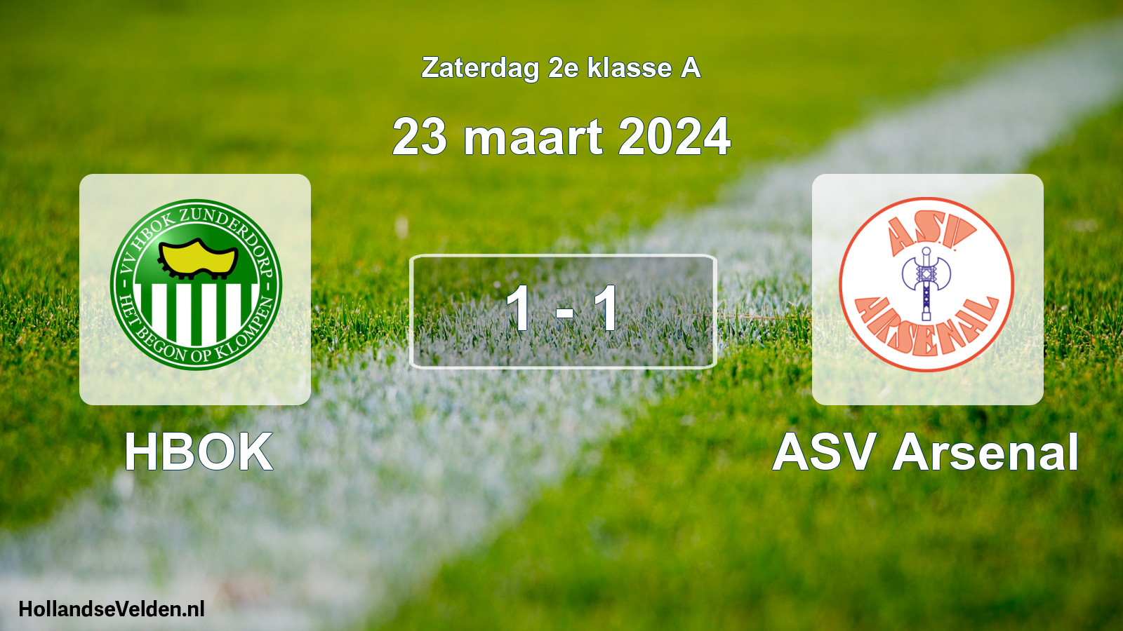 Total number of matches played: HBOK - ASV Arsenal 1 - 1 (23 March 2024)