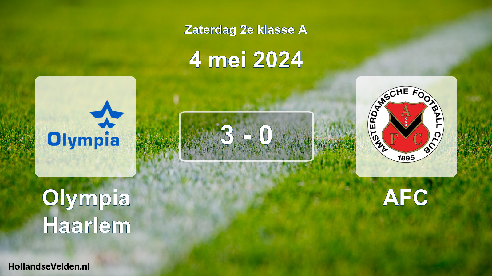 Total number of matches played: Olympia Haarlem - AFC 3 - 0 (4 May 2024)