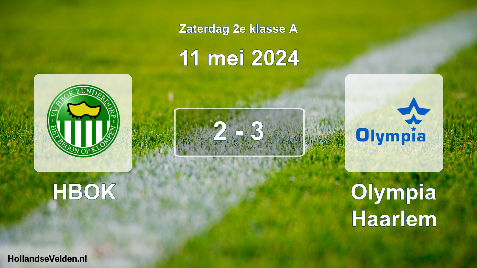 Total number of matches played: HBOK - Olympia Haarlem 2 - 3 (11 May 2024)