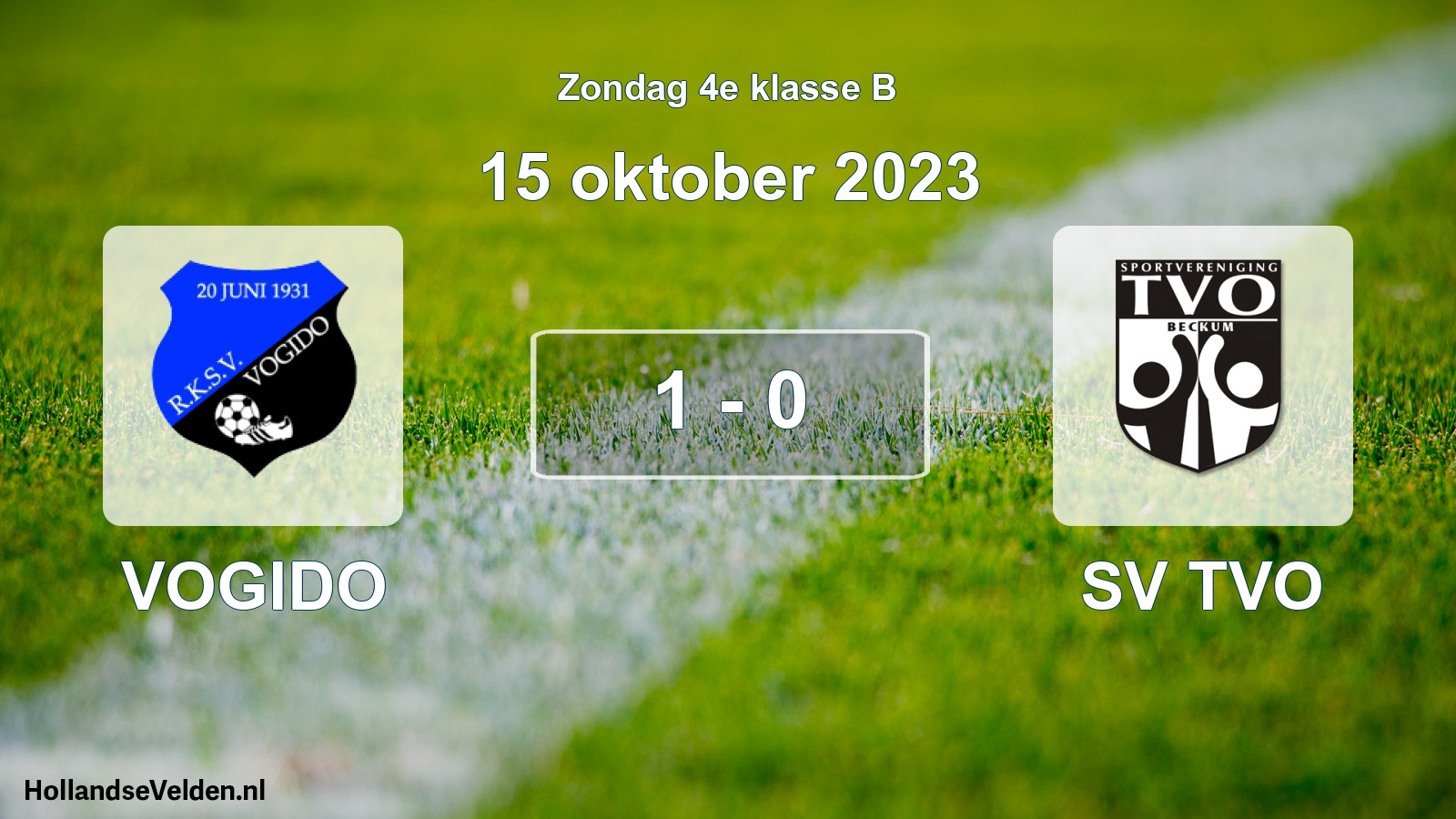 Total number of matches played: VOGIDO - SV TVO 1 - 0 (15 October 2023)