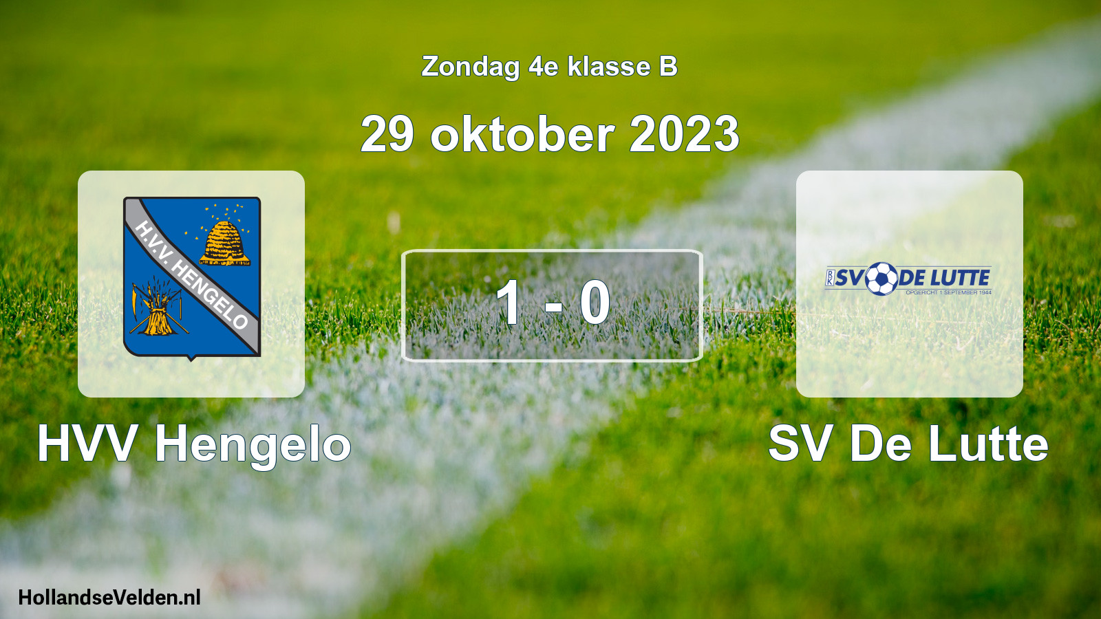 Total number of matches played: HVV Hengelo - SV De Lutte 1 - 0 (29 October 2023)