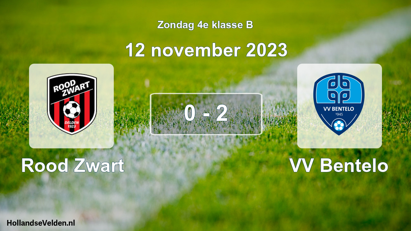 Total number of matches played: Rood Zwart - VV Bentelo 0 - 2 (12 November 2023)