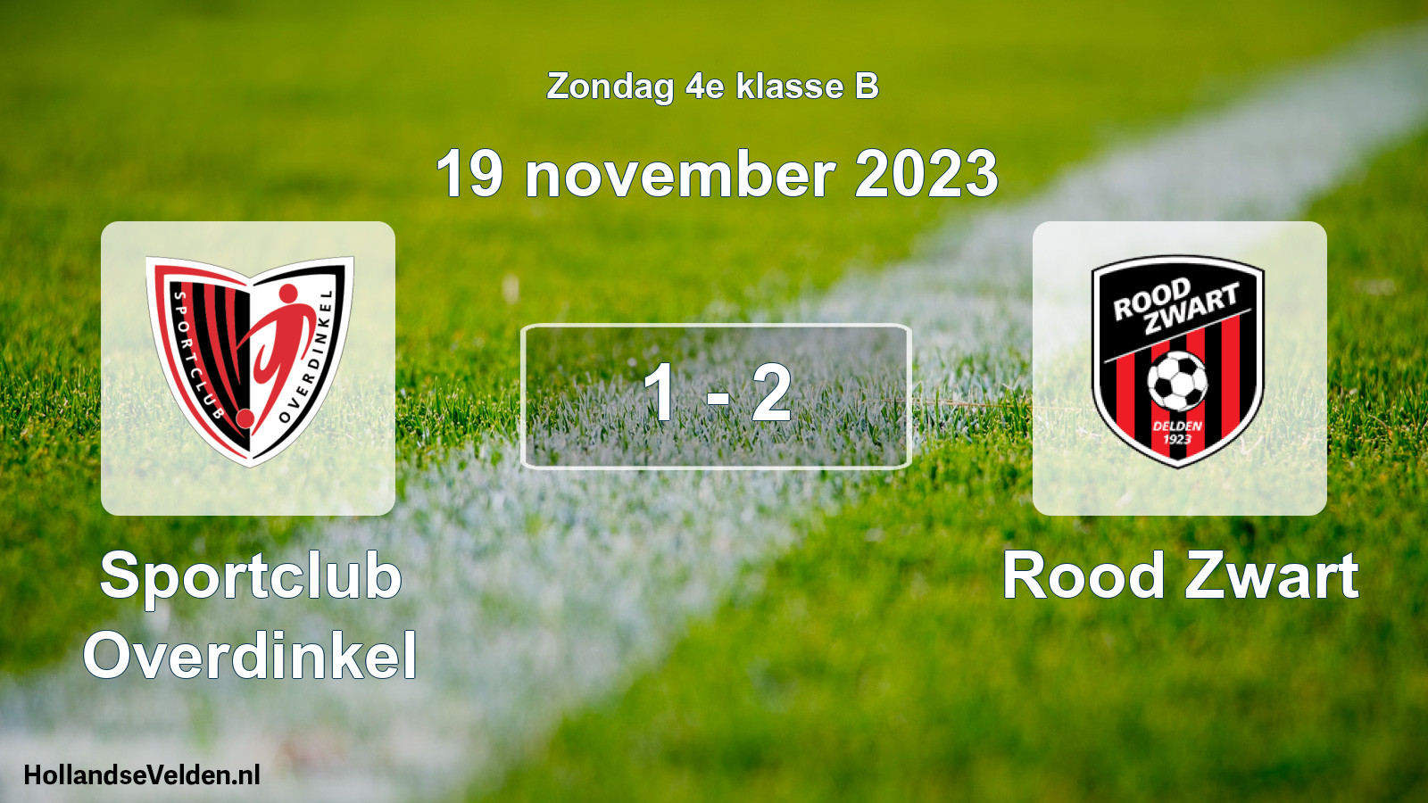 Total number of matches played: Sportclub Overdinkel - Rood Zwart 1 - 2 (19 November 2023)