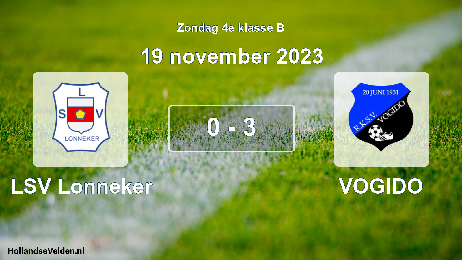 Total number of matches played: LSV Lonneker - VOGIDO 0 - 3 (19 November 2023)