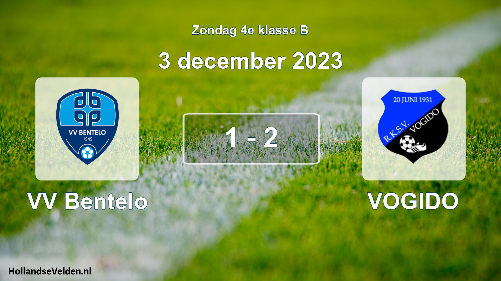 Total number of matches played: VV Bentelo - VOGIDO 1 - 2 (3 December 2023)