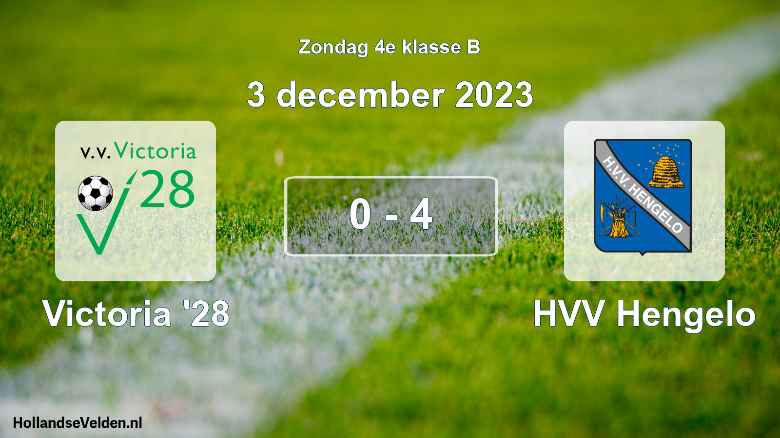 Total number of matches played: Victoria '28 - HVV Hengelo 0 - 4 (3 December 2023)