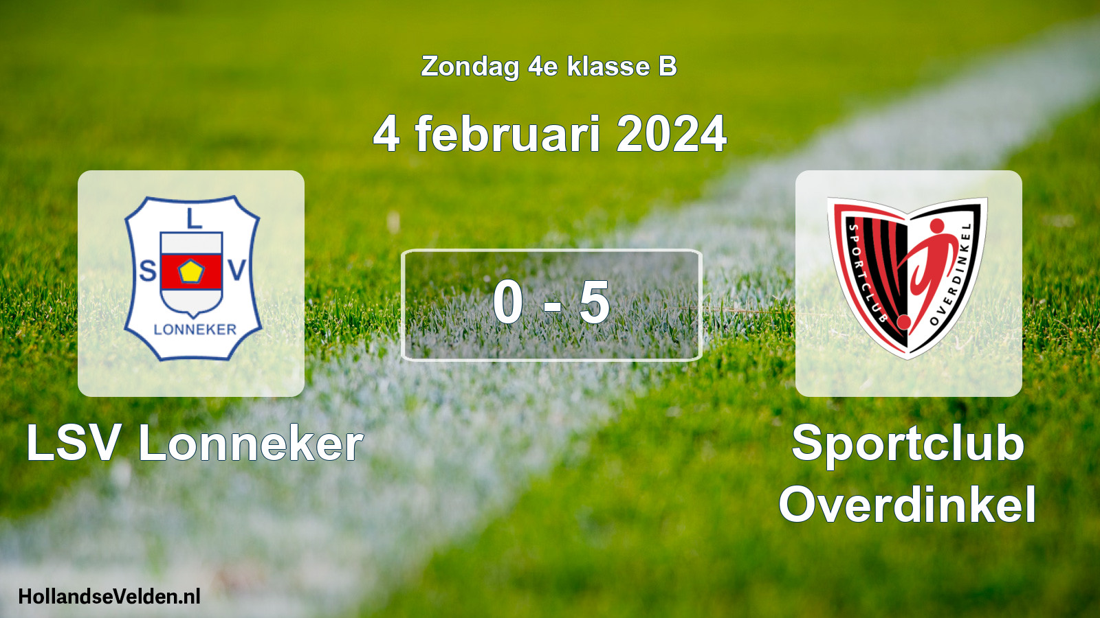 Total number of matches played: LSV Lonneker - Sportclub Overdinkel 0 - 5 (4 February 2024)