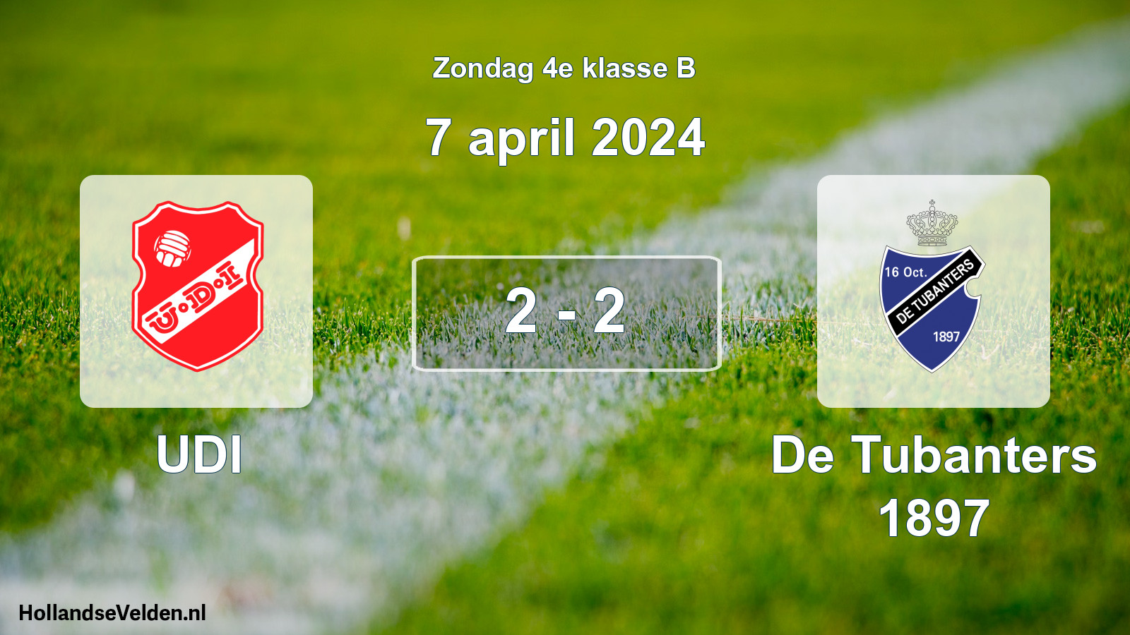 Total number of matches played: UDI - De Tubanters 1897 2 - 2 (7 April 2024)