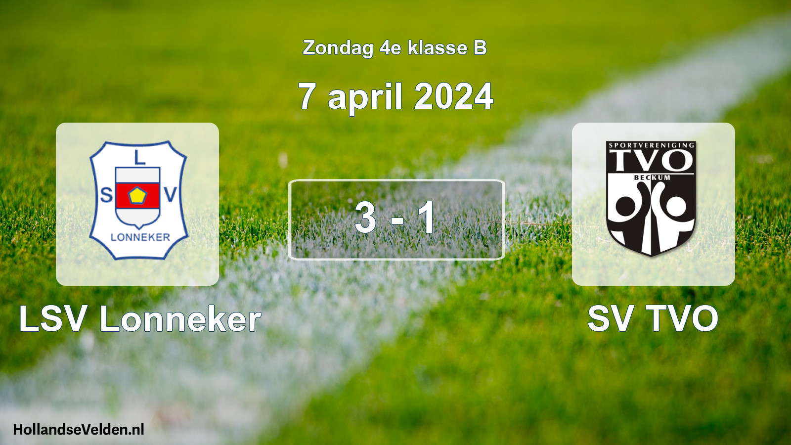 Total number of matches played: LSV Lonneker - SV TVO 3 - 1 (7 April 2024)
