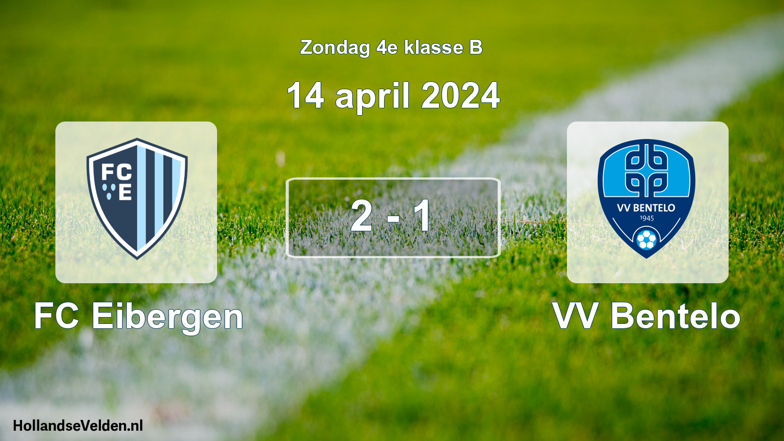 Total number of matches played: FC Eibergen - VV Bentelo 2 - 1 (14 April 2024)