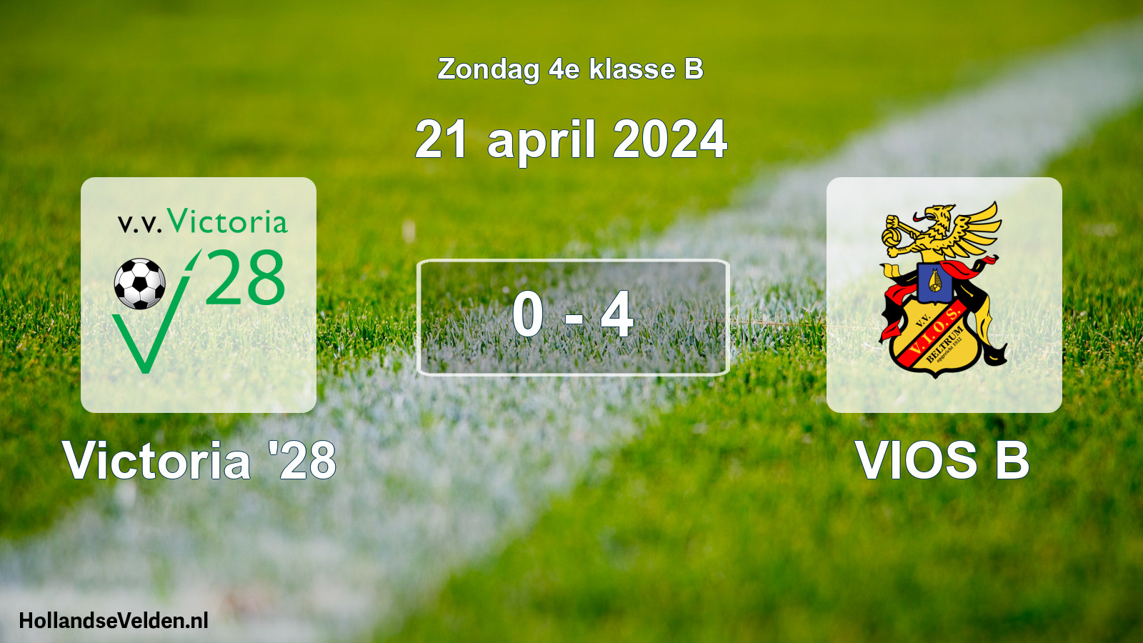 Total number of matches played: Victoria '28 - VIOS B 0 - 4 (21 April 2024)