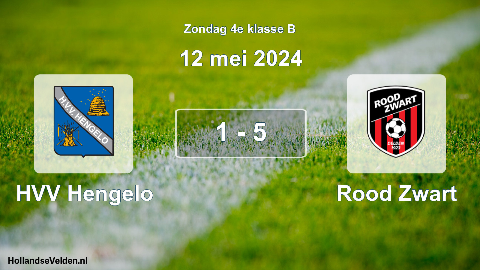 Total number of matches played: HVV Hengelo - Rood Zwart 1 - 5 (12 May 2024)